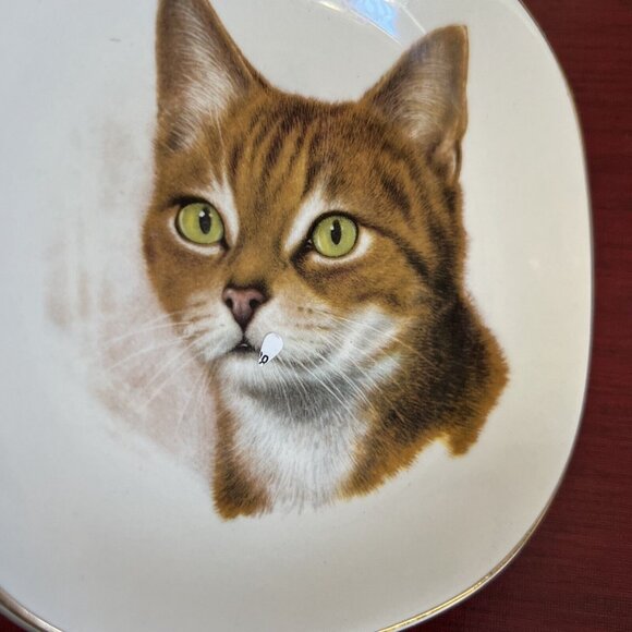 Weatherby Hanley England Royal Falcon Ware Cat Trinket Dish Plate Vintage - Picture 4 of 7